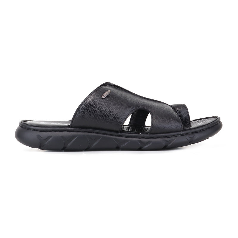 RED CHIEF Black Leather Formal Shoes for Men RC4083 001