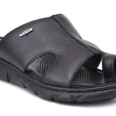 RED CHIEF Black Leather Formal Shoes for Men RC4083 001