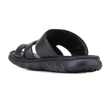 RED CHIEF Black Leather Formal Shoes for Men RC4083 001