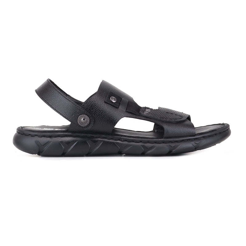 RED CHIEF Black Leather Casual Shoes for Men RC4087 001