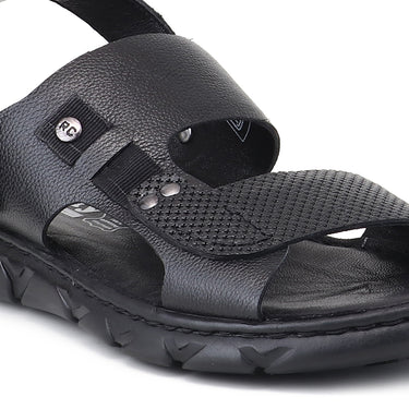 RED CHIEF Black Leather Casual Shoes for Men RC4087 001