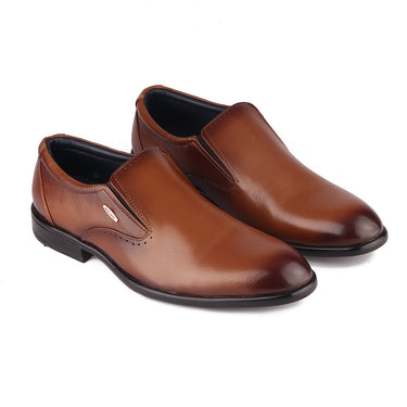 Red Chief Leather Low Ankle  Slip On Tan Formal Shoes For Men  |RC1945 006