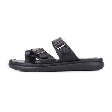 REDCHIEF Black Leather Thong Slipper for Men RC4109 001