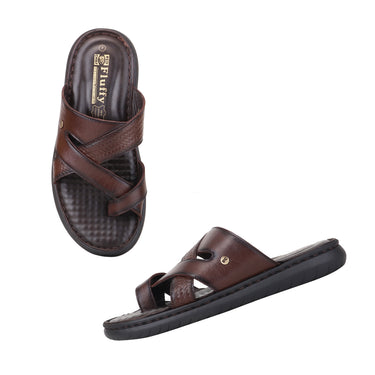 REDCHIEF Brown Leather Thong Slipper for Men RC4108 003