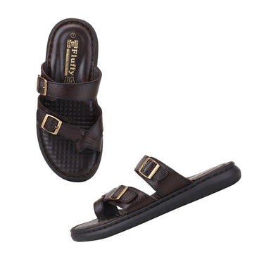 REDCHIEF Brown Leather Thong Slipper for Men RC4109 003
