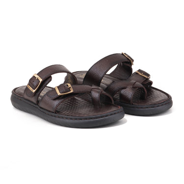 REDCHIEF Brown Leather Thong Slipper for Men RC4109 003