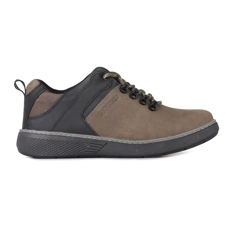 RED CHIEF Olive Leather Casual Shoes for Men RC4103 124