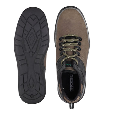 RED CHIEF Olive Leather Casual Shoes for Men RC4103 124