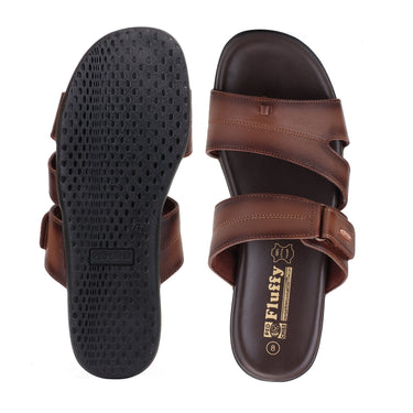 RED CHIEF Tan Leather Slipper for Men RC855 006