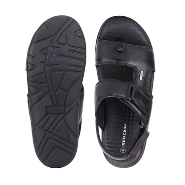 RED CHIEF Black Leather Casual Shoes for Men RC4036-A 001