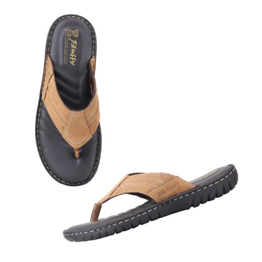 RED CHIEF Camel Leather Casual Shoes for Men RC8007-A 004