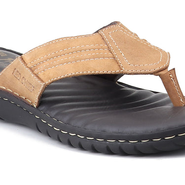 RED CHIEF Camel Leather Casual Shoes for Men RC8007-A 004