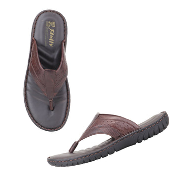 RED CHIEF Brown Leather Casual Shoes for Men RC8010 003