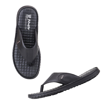 RED CHIEF Black Leather Casual Shoes for Men RC917 001