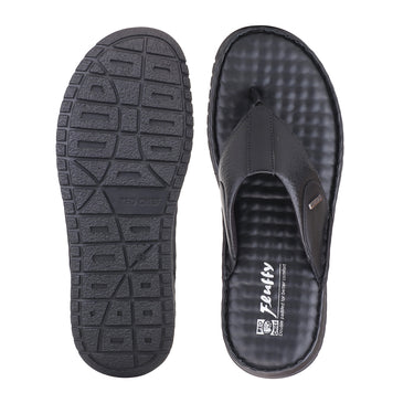 RED CHIEF Black Leather Casual Shoes for Men RC917 001