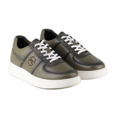 REDCHIEF Olive Leather Casual Oxford for Men RC3949 124