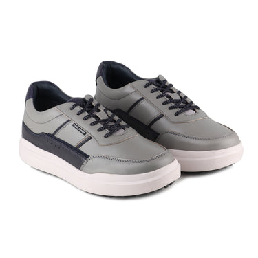 REDCHIEF Grey/Black Leather Casual Sneaker for Men RC3944 047