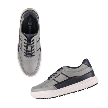 REDCHIEF Grey/Black Leather Casual Sneaker for Men RC3944 047
