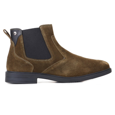 Red Chief Men's Dark Olive Suede Leather Chelsea Boots |RC4147 164