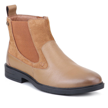 Red Chief Men's Tan Leather Chelsea Boots |RC4148 006