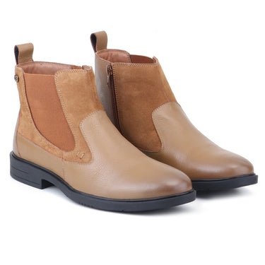 Red Chief Men's Tan Leather Chelsea Boots |RC4148 006
