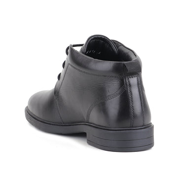 RED CHIEF Black Leather Formal Shoes for Men RC4024 001