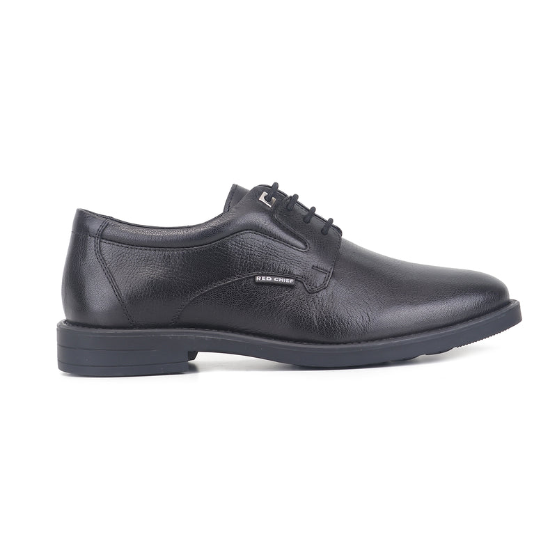 RED CHIEF Black Leather Formal Shoes for Men RC4026 001