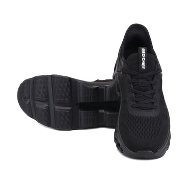 Red Chief Black Walking Shoes for Men W7018 001