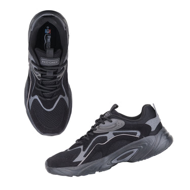 Red Chief Sports Black Color & Low Ankle Lace-Up Comfortable Running Shoes for Men |R1732 001