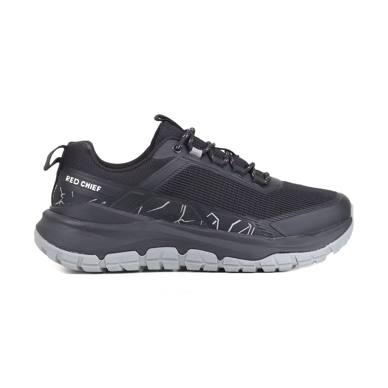 Red Chief Sports Black Color & Low Ankle Lace-Up Comfortable Hiker Shoes for Men |H20044 001
