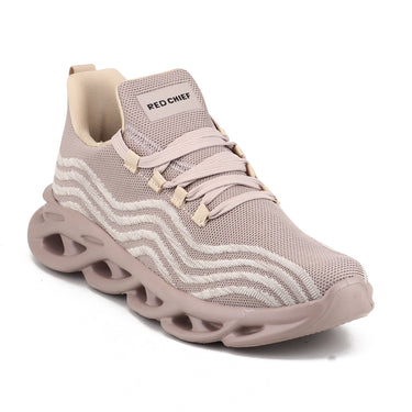 Red Chief Sports Beige Color & Low Ankle Lace-Up Comfortable Walking Shoes for Men |W7018 026