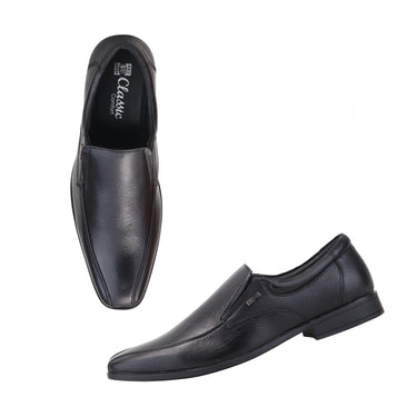 RED CHIEF Black Leather Formal Shoes for Men RCE2115 001