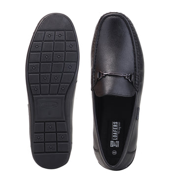 RED CHIEF Black Leather Casual Shoes for Men RC2012 001