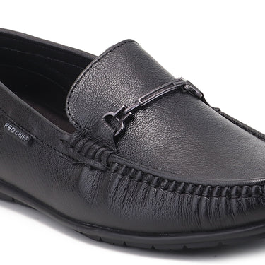 RED CHIEF Black Leather Casual Shoes for Men RC2012 001
