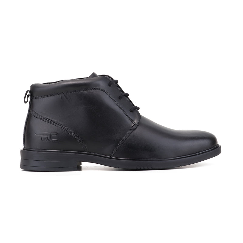 RED CHIEF Black Leather Formal Shoes for Men RC5544 001