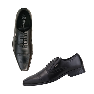 RED CHIEF Black Leather Formal Shoes for Men RC5551 001