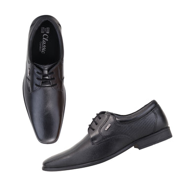 RED CHIEF Black Leather Formal Shoes for Men RC7510 001