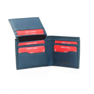 RED CHIEF Blue Leather Wallet for Men A90161 002