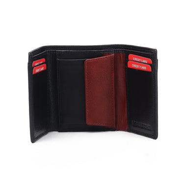 RED CHIEF Black Leather Wallet for Men A90165 001