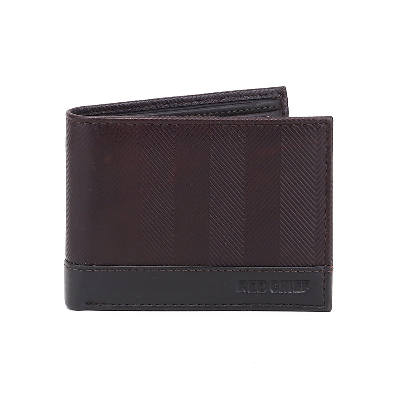 RED CHIEF Brown Leather Wallet for Men A90163 003