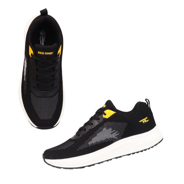 Red Chief Sports Black Color & Low Ankle Lace-Up Comfortable Running Shoes for Men |R1769 001