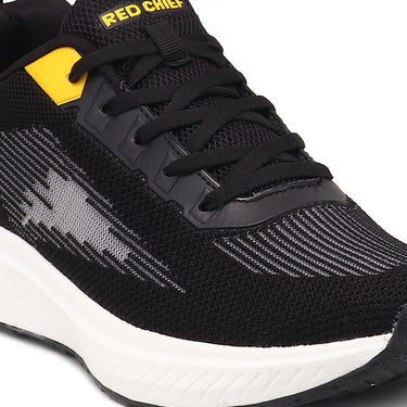 Red Chief Sports Black Color & Low Ankle Lace-Up Comfortable Running Shoes for Men |R1769 001