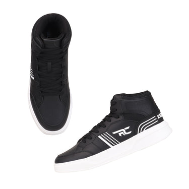Red Chief Sports Black Color & Mid Ankle Lace-Up Comfortable Sneaker Shoes for Men |C6022 001