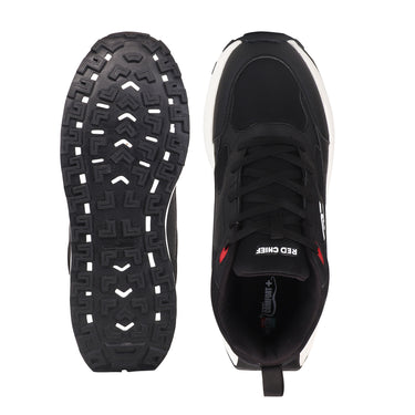 Red Chief Sports Black Color & Low Ankle Lace-Up Comfortable Running Shoes for Men |R1767 001