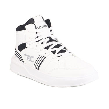 Red Chief Sports White-Blk. Color & Mid Ankle Lace-Up Comfortable Sneaker Shoes for Men |C6022 C261
