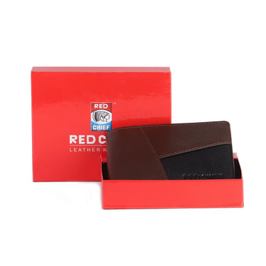RED CHIEF Black Leather Wallet for Men A90150 117