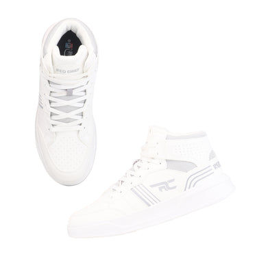 Red Chief Sports White-Gray Color & Mid Ankle Lace-Up Comfortable Sneaker Shoes for Men |C6022 085