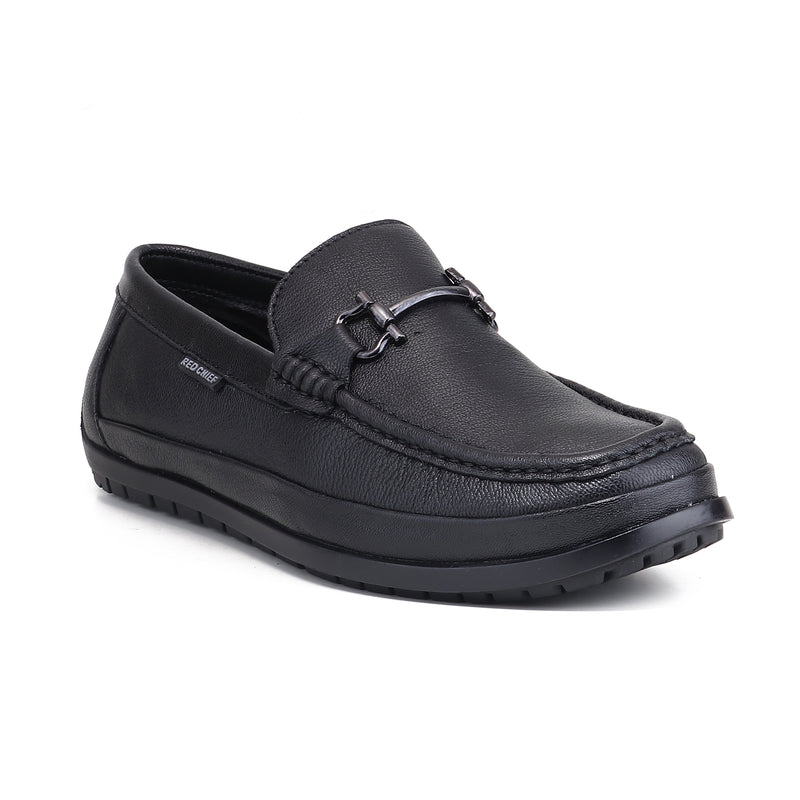 RED CHIEF Black Leather Formal Shoes for Men RC2157 001