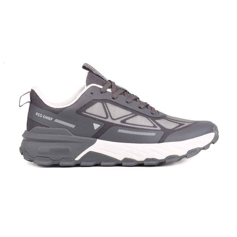 Red Chief Sports Dark Grey Color & Low Ankle Lace-Up Comfortable Hiker Shoes for Men |H20046 F031