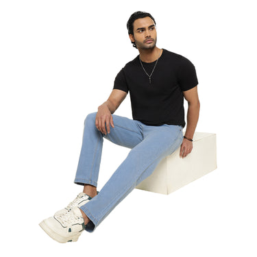 RED CHIEF Blue Cotton Poly Lycra Jeans for Men O-8560200 002